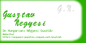 gusztav negyesi business card