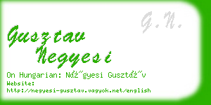 gusztav negyesi business card